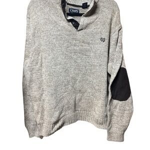 Chaps V-Neck Sweater Tan